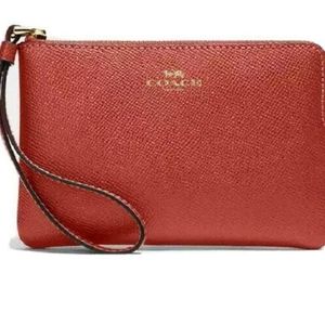 Coach Corner Zip Wristlet